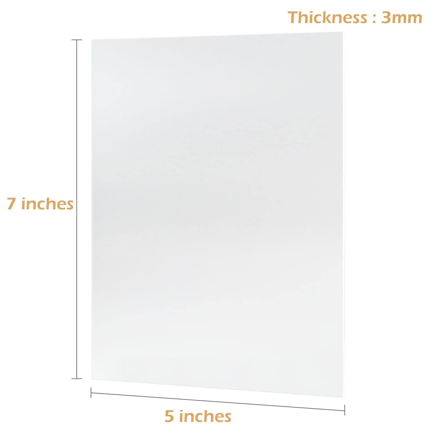 10 Pack Frosted Acrylic Sign Blank For Table Numbers, 5 X 7 Inch Acrylic Blank Sign Frosted Acrylic Sheets 1/8 Inch Thick, Use F